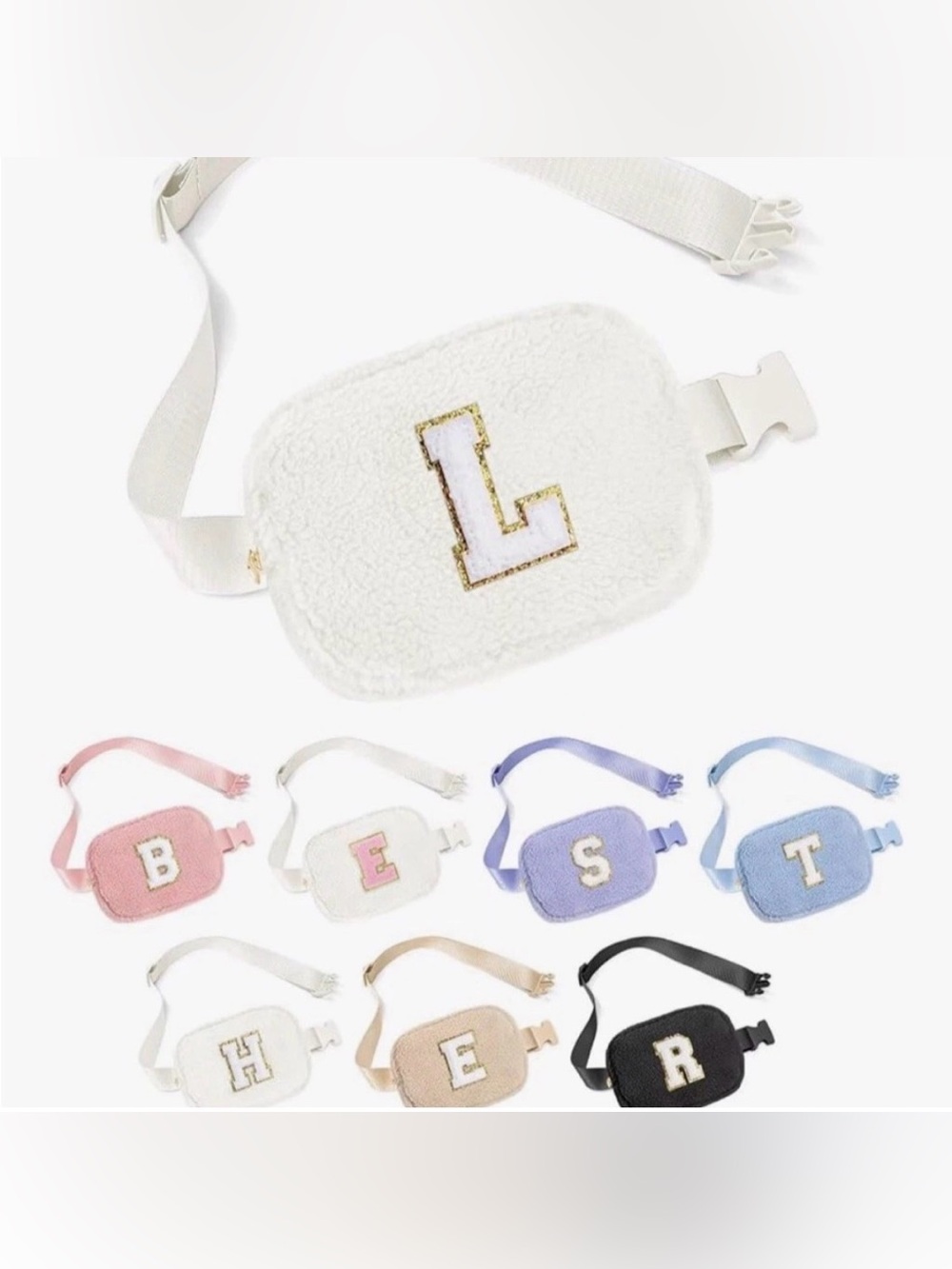 Sherpa Initial “L” Belt Bag Fanny Pack / crossbody NWT - Picture 11 of 13